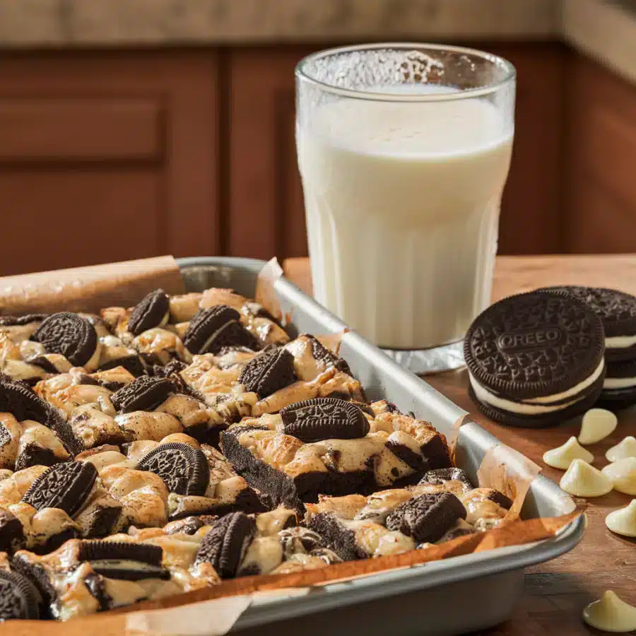 Delicious Oreo White Chocolate Chip Bars Milk Pairing Step by Step Guide