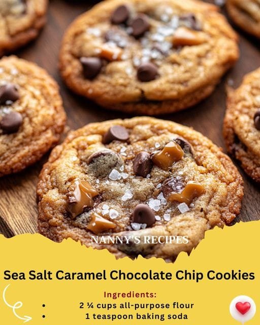 Sea Salt Caramel Chocolate Chip Cookies Recipe