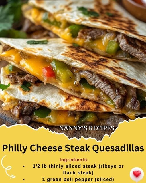 making the perfect Philly Cheese Steak Quesadillas