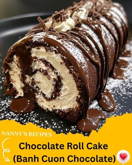 Chocolate Roll Cake (Bánh Cuốn Chocolate) Recipe