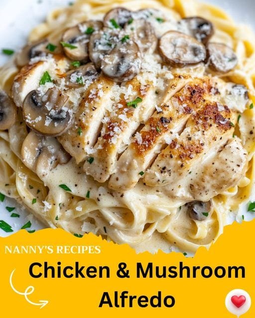 Chicken & Mushroom Alfredo Recipe