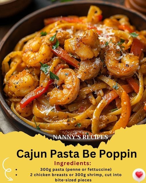 Cajun Pasta Be Poppin Recipe