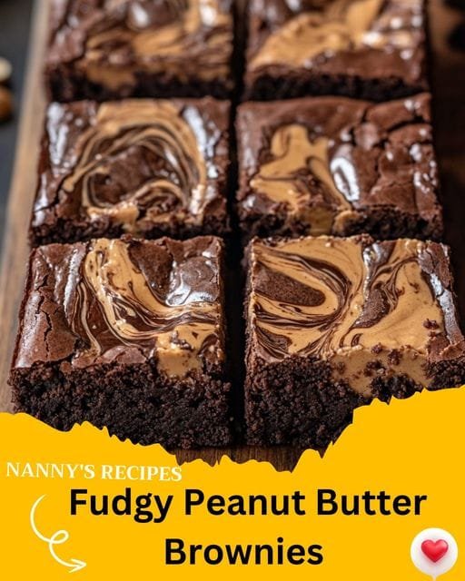 Fudgy Peanut Butter Brownies Recipe