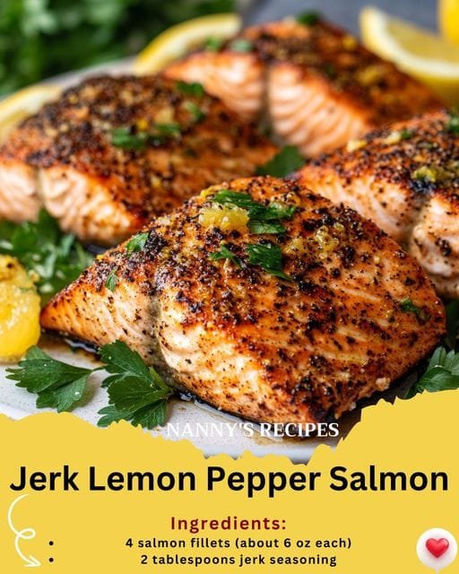 Jerk Lemon Pepper Salmon Recipe