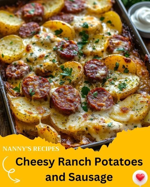 Cheesy Ranch Potatoes and Sausage Recipe