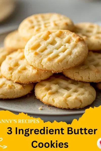 3 Ingredient Butter Cookies Recipe