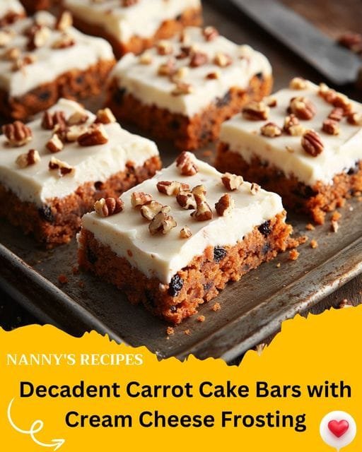 Decadent Carrot Cake Bars with Cream Cheese Frosting Recipe