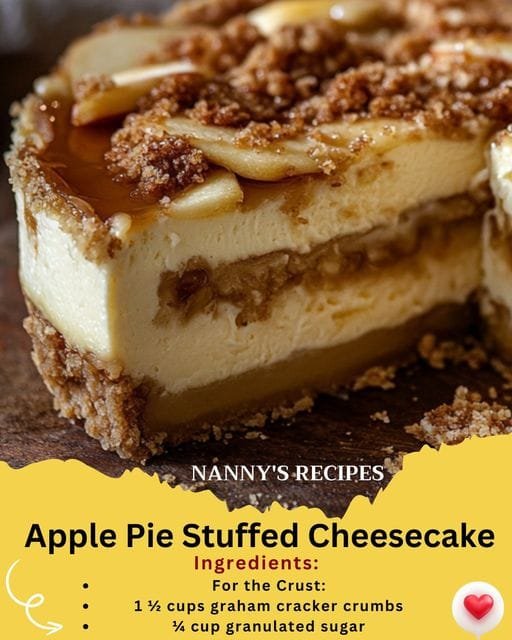 Apple Pie Stuffed Cheesecake Recipe