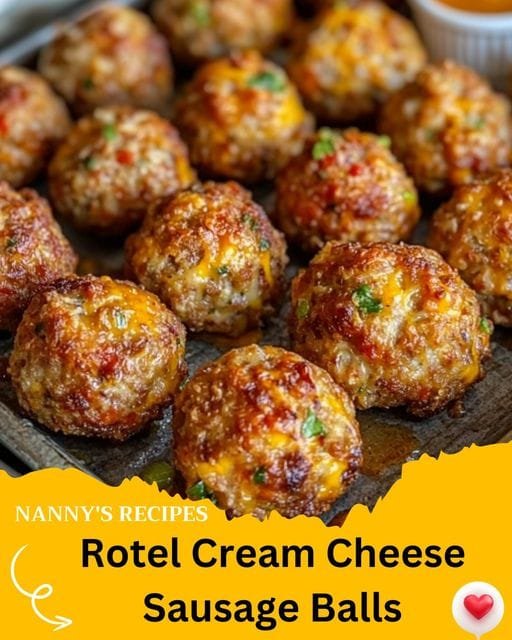 Rotel Cream Cheese Sausage Balls Recipe