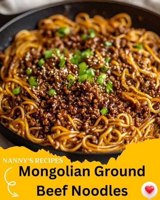 Mongolian Ground Beef Noodles Recipe