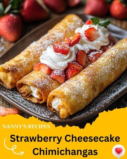 Strawberry Cheesecake Chimichangas Recipe