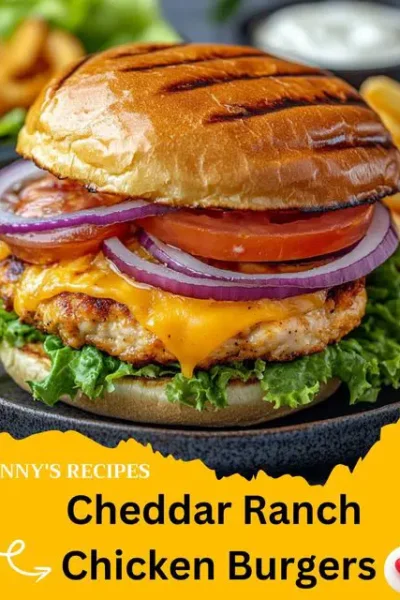 Cheddar Ranch Chicken Burgers Recipe