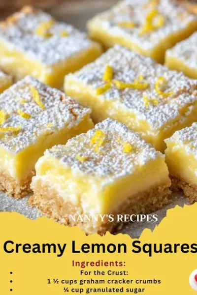 Creamy Lemon Squares Recipe