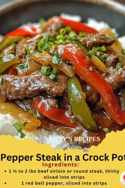 Pepper Steak in a Crock Pot Recipe