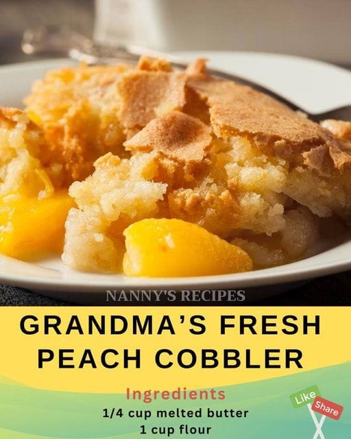 Grandma’s Peach Cobbler Pie Recipe