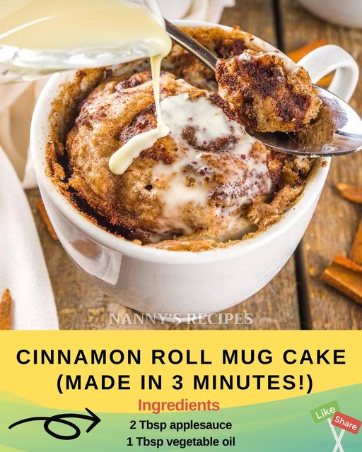 Cinnamon Roll Mug Cake Recipe