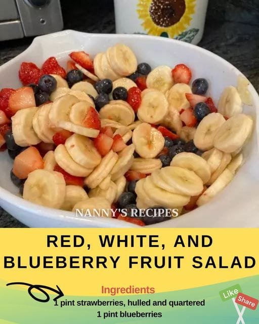 Red, White, and Blueberry Fruit Salad Recipe