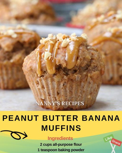 Peanut Butter Banana Muffins Recipe