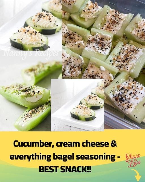 Cucumber, Cream Cheese & Everything Bagel Seasoning Bites Recipe