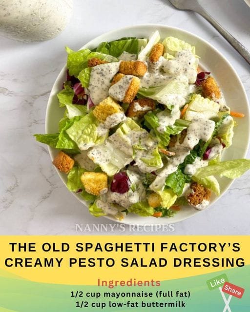 The Old Spaghetti Factory’s Creamy Pesto Salad Dressing Recipe