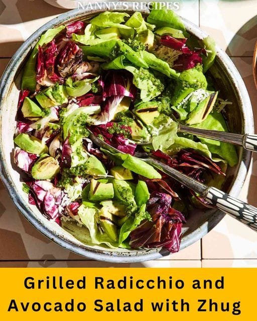 Grilled Radicchio and Avocado Salad with Zhug Recipe