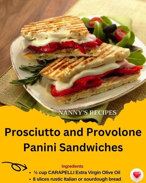 Prosciutto and Provolone Panini Sandwiches Recipe