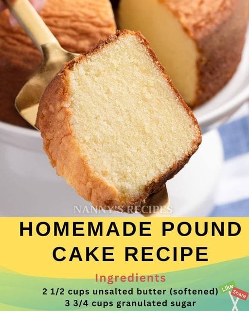 Homemade Pound Cake Recipe