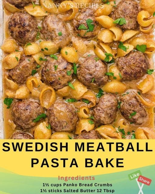 Swedish Meatball Pasta Bake Recipe