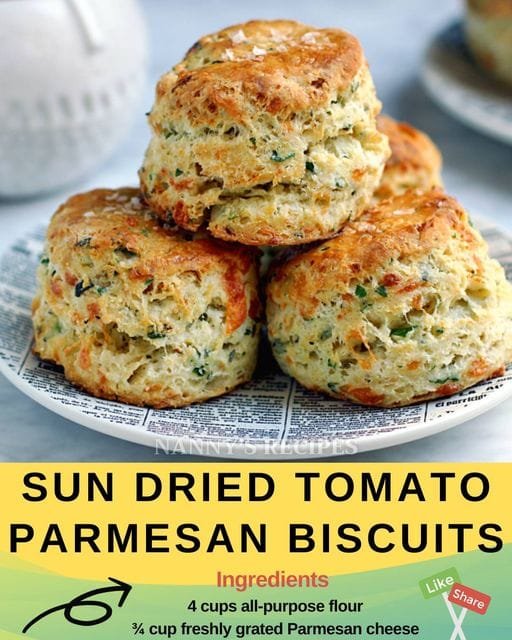 Sun-Dried Tomato Parmesan Biscuits Recipe