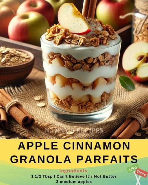 Apple Cinnamon Granola Parfaits Recipe