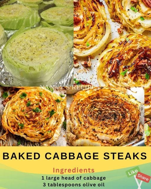 Baked Cabbage Steaks Recipe