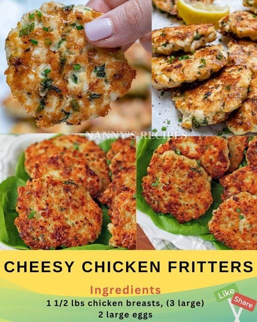 Cheesy Chicken Fritters Recipe