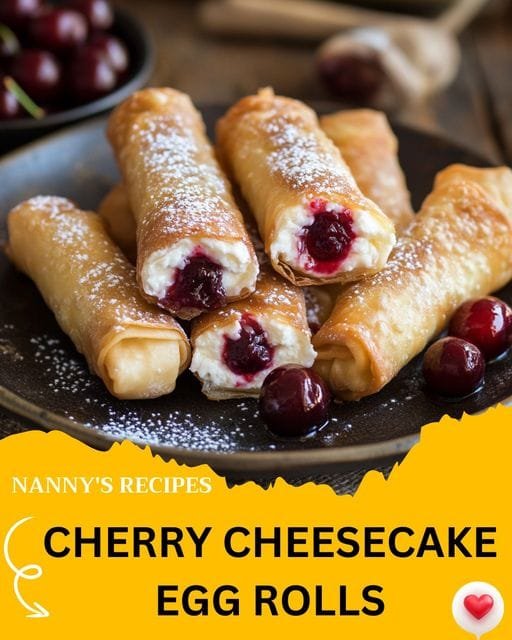 Cherry Cheesecake Egg Rolls Recipe