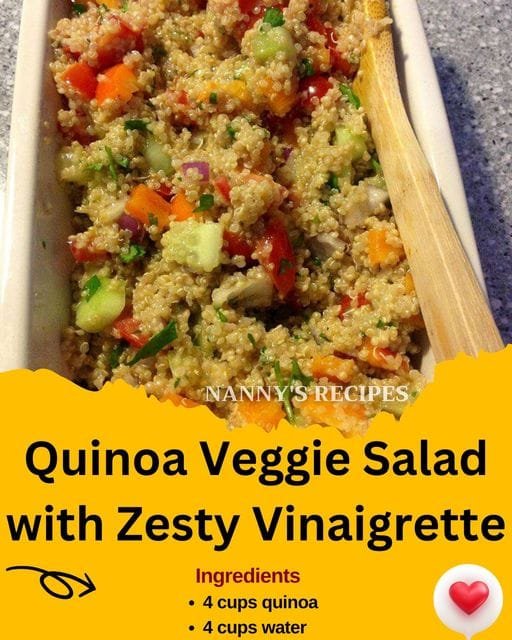 Quinoa Veggie Salad with Zesty Vinaigrette Recipe