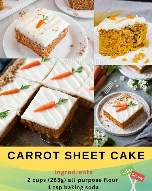 Carrot Sheet Cake Recipe