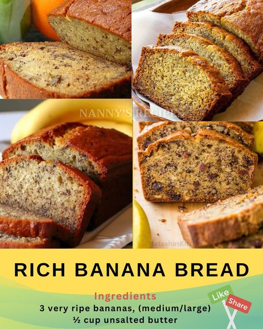 Moist Banana Bread Recipe