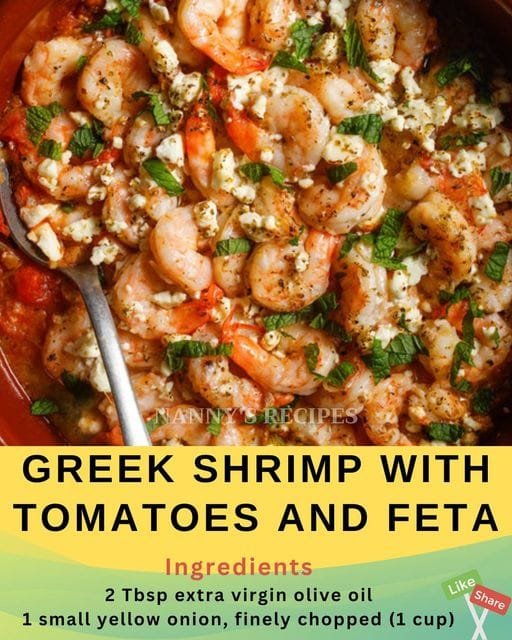 Greek Shrimp with Tomatoes and Feta Recipe