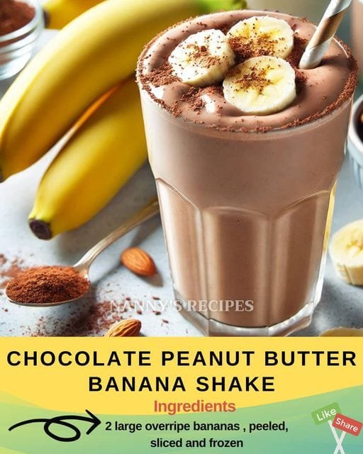 Chocolate Peanut Butter Banana Breakfast Shake Recipe