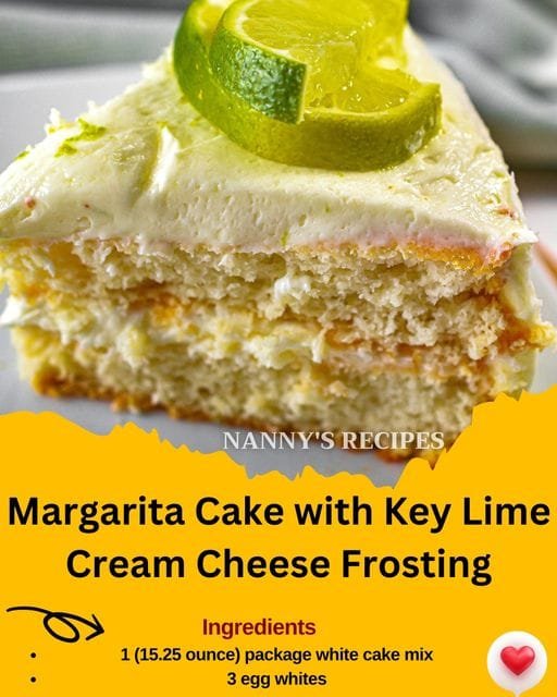 Margarita Cake with Key Lime Cream Cheese Frosting Recipe