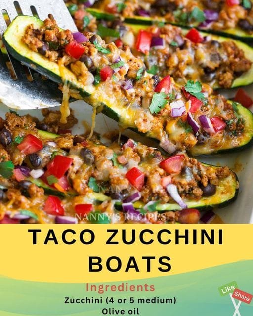 Taco Zucchini Boats Recipe