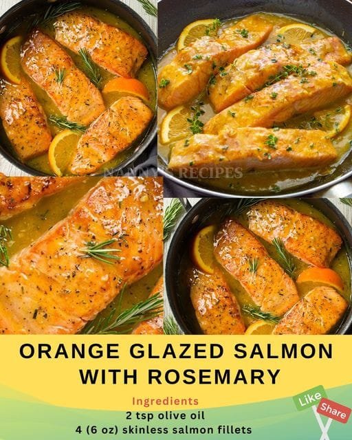 Orange-Rosemary Glazed Salmon Recipe