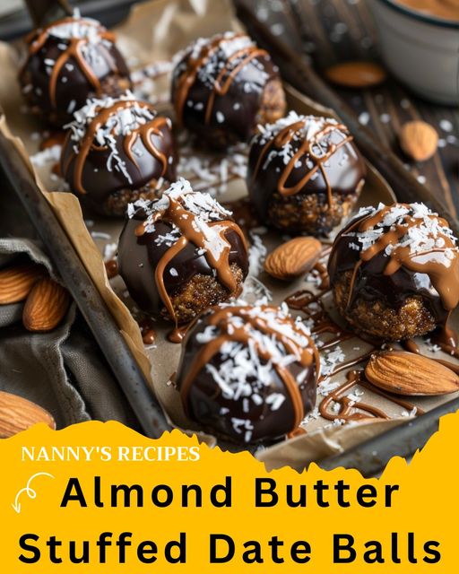 Almond Butter Stuffed Date Balls Recipe