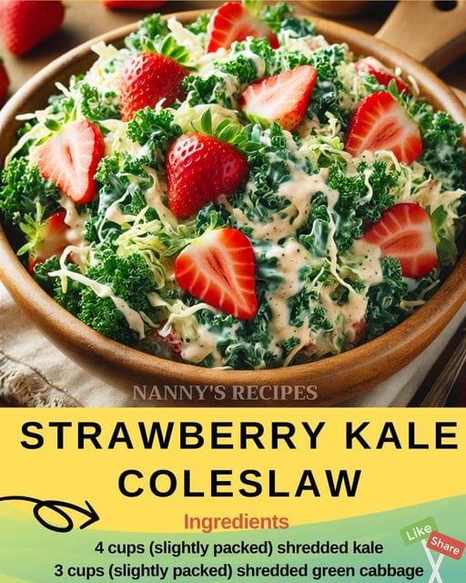 Strawberry Kale Coleslaw Recipe