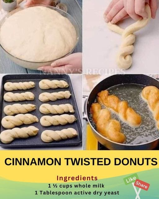 Cinnamon Twisted Donut Recipe