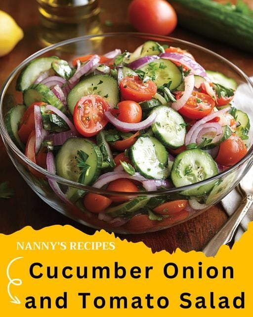 Cucumber, Onion, and Tomato Salad Recipe