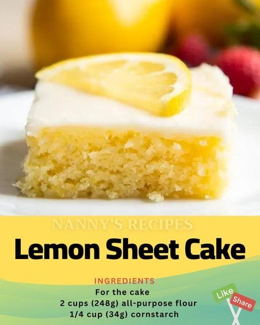 Lemon Sheet Cake Recipe