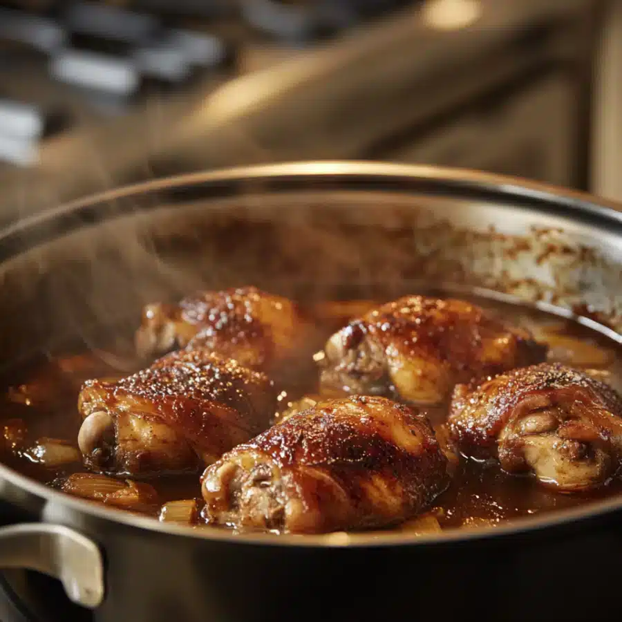 Simmering the Chicken