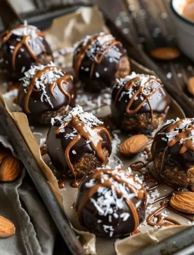 Almond Butter Stuffed Date Balls Recipe