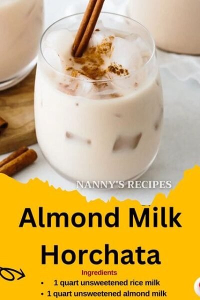 Almond Milk Horchata Recipe