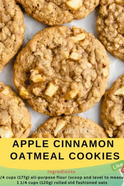 Apple Cinnamon Oatmeal Cookies Recipe